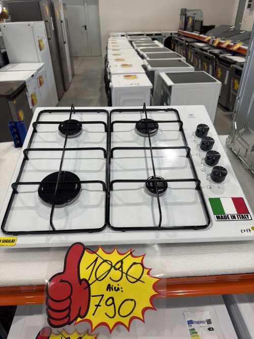 Electrolux 60 cm, KGS6404W – Plită pe gaz ,4 arzătoare, Multi Crown, albă, import Suedia 🇸🇪