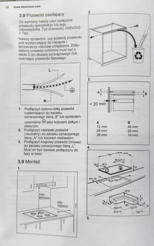 Electrolux 75 cm, KGV7539IK – Plită pe gaz, 5 arzătoare, Wok Multi Crown, Touch Control, sticlă neagră, import Suedia 🇸🇪