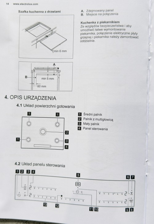 Electrolux 75 cm, KGV7539IK – Plită pe gaz, 5 arzătoare, Wok Multi Crown, Touch Control, sticlă neagră, import Suedia 🇸🇪