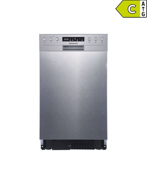 Hanseatic 10 Seturi, HGU4582C1017710DI – Mașină de spălat vase Clasa C, inox, 45 cm, import Germania 🇩🇪