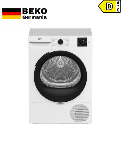 Beko 8 kg BM3WFU4841A + BM3T38230FH – Set mașină de spălat și uscător, Clasa A + D, SteamTherapy, ProSmart Inverter, import Germania 🇩🇪