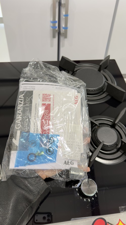 AEG 60 cm, CN071436DH – Plită mixtă 2 zone inducție + 2 arzătoare gaz Vertical Flame, StepPower, Bridge, import Franța 🇫🇷