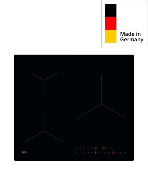 AEG 60 cm, T063IP00IT – Plită cu inducție 3 zone, SaphirMatt®, PowerBoost, Hob²Hood, fabricată în Germania 🇩🇪 import Franța 🇫🇷