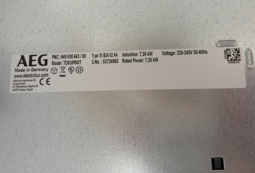 AEG 60 cm, T063IP00IT – Plită cu inducție 3 zone, SaphirMatt®, PowerBoost, Hob²Hood, fabricată în Germania 🇩🇪 import Franța 🇫🇷