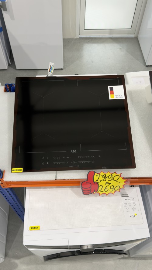 AEG 60cm, IKS64453IB – Plită cu inducție 4 zone, MultipleBridge, Hob²Hood®, PowerBoost, fabricată în Franța 🇫🇷