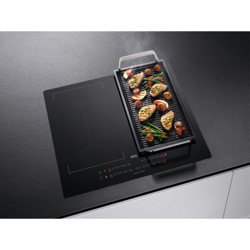 AEG 60cm, IKS64453IB – Plită cu inducție 4 zone, MultipleBridge, Hob²Hood®, PowerBoost, fabricată în Franța 🇫🇷