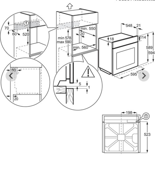 AEG 72 L, NBR6P511SB – Cuptor încorporabil Clasa A++, SteamCrisp, Piroliză, Wi-Fi, SenseCook, import Franța 🇫🇷