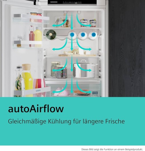 Siemens 165 L, KI31RADD1 – Frigider încorporabil iQ500, Clasa D, autoAirflow, hyperFresh, import Germania 🇩🇪