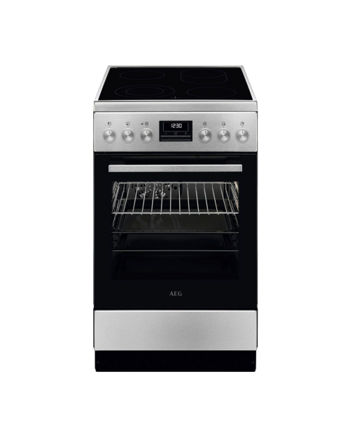AEG 57L, CCB54490BM (943 005 681) – Aragaz electric cu plită vitroceramică Clasa A, Heißluft, MultiLevel Cooking, import Germania 🇩🇪