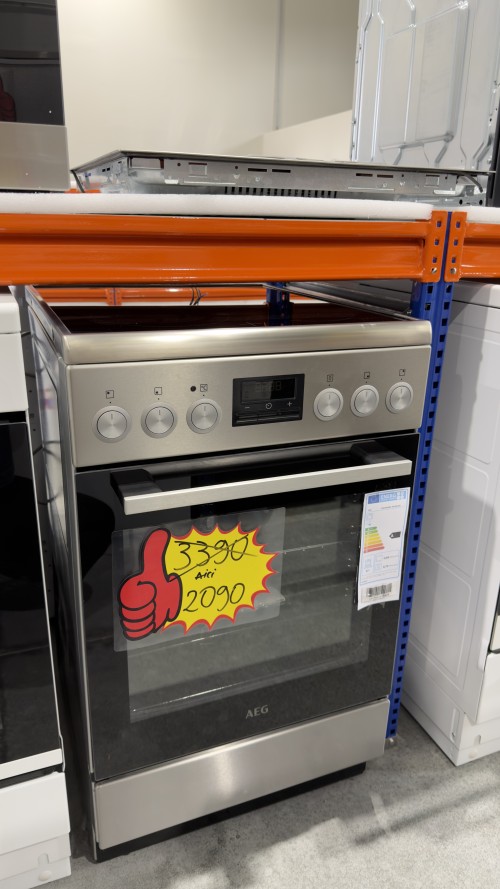 AEG 57L, CCB54490BM (943 005 681) – Aragaz electric cu plită vitroceramică Clasa A, Heißluft, MultiLevel Cooking, import Germania 🇩🇪