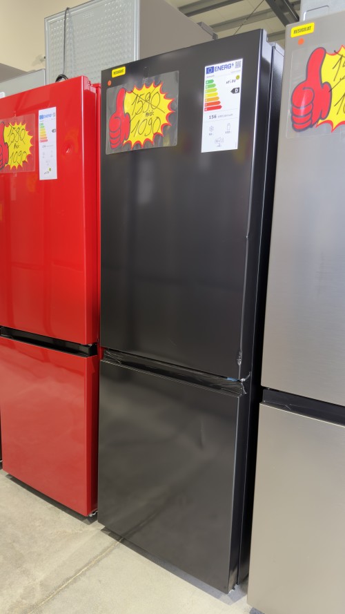 Hanseatic 175L, HKGK14349DB – Combină frigorifică Clasa D, Black, răcire statică, import Germania 🇩🇪