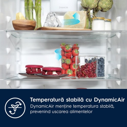 Electrolux 376L, ENG7TE75S 925975015 – Combină frigorifică încorporabilă Clasa E, No Frost, DynamicAir, import Suedia 🇸🇪