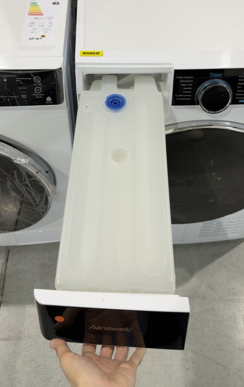 Set Hanseatic 8 kg, HWMK814A1 + HWTK8A3GT – Mașină de spălat Clasa A + Uscător cu pompă de căldură, clasa C, import Germania 🇩🇪
