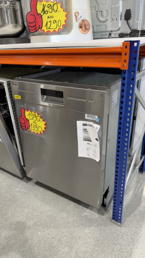 Midea 14 Seturi, MDWEU1435XSS-W WiFi, Clasa E – Mașină de spălat vase semi-încorporabilă, inox, import Germania 🇩🇪