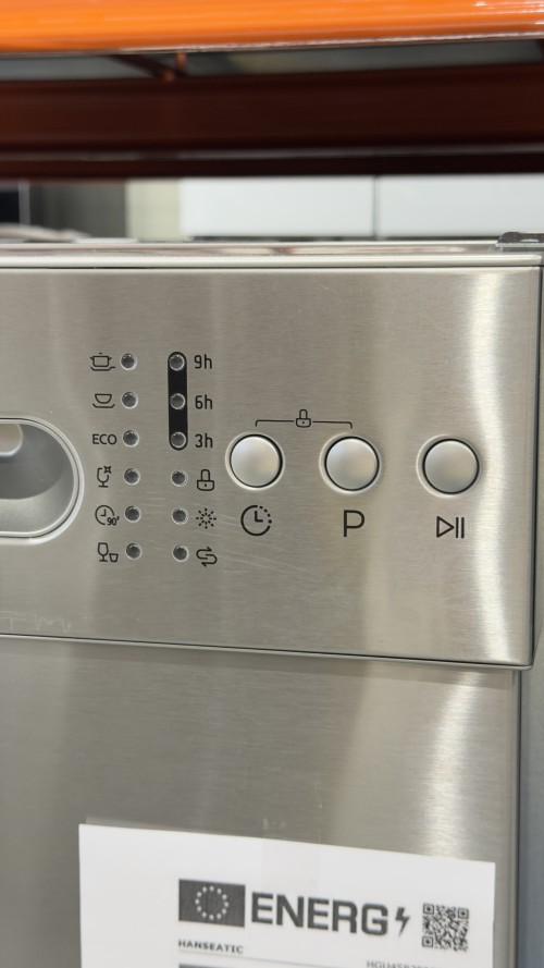 Hanseatic 9 Seturi, HGU4582E97736BI Clasa E – Mașină de spălat vase semi-încorporabilă, inox, import Germania 🇩🇪