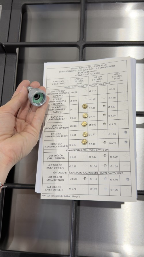 VOV 110L, VCF9060EF-26-HI – Aragaz 90 cm, 5 arzătoare gaz + cuptor electric ventilat dublu, rotisor, Clasa B, inox, import Slovacia 🇸🇰