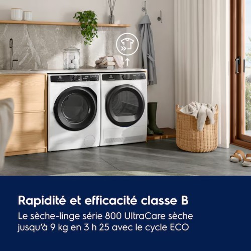 Electrolux 9 KG, EW8HI79R7BC – Uscător de rufe cu pompă de căldură, WiFi, 3D Sense, Clasa B, import Franța 🇫🇷