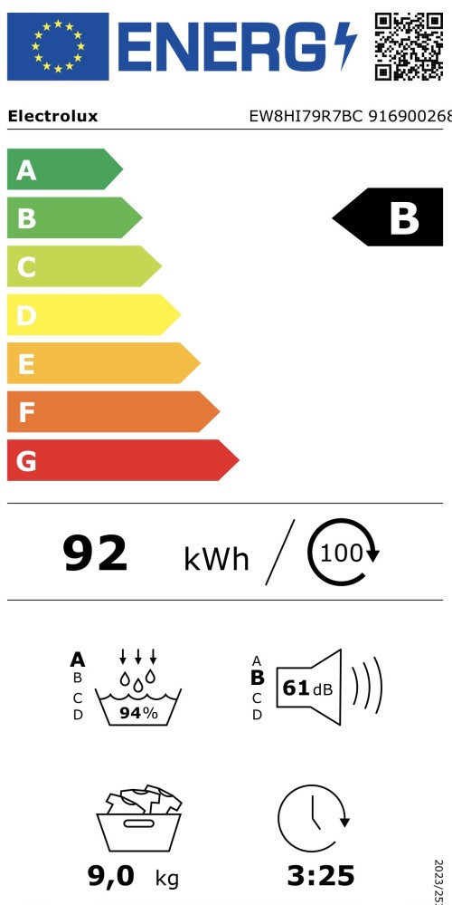 Electrolux 9 KG, EW8HI79R7BC – Uscător de rufe cu pompă de căldură, WiFi, 3D Sense, Clasa B, import Franța 🇫🇷