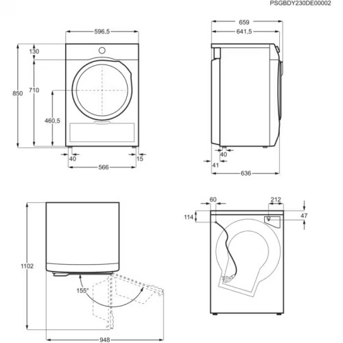 Electrolux 9 KG, EW8HI79R7BC – Uscător de rufe cu pompă de căldură, WiFi, 3D Sense, Clasa B, import Franța 🇫🇷