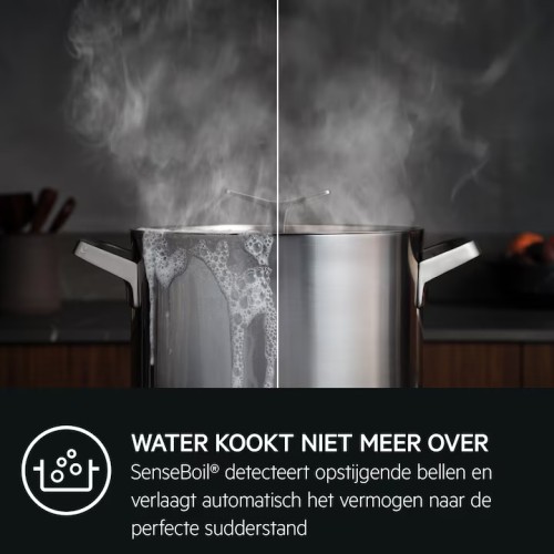 AEG 80 cm, NIG84B30IB – Plită cu inducție SenseBoil®, SenseFry®, Bridge, Hob²Hood®, import Franța 🇫🇷