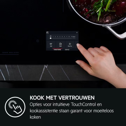 AEG 80 cm, NIG84B30IB – Plită cu inducție SenseBoil®, SenseFry®, Bridge, Hob²Hood®, import Franța 🇫🇷