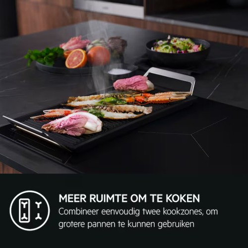 AEG 80 cm, NIG84B30IB – Plită cu inducție SenseBoil®, SenseFry®, Bridge, Hob²Hood®, import Franța 🇫🇷