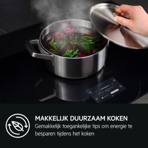 AEG 80 cm, NIG84B30IB – Plită cu inducție SenseBoil®, SenseFry®, Bridge, Hob²Hood®, import Franța 🇫🇷