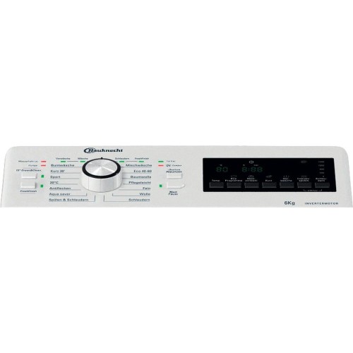 Bauknecht 6 kg, WMT Eco Star 626 A – Mașină de spălat rufe verticală Top Loading Clasa A, Inverter Motor, FreshFinish, import Germania 🇩🇪