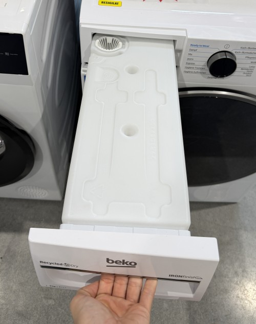 Beko 8 KG, B5T4824IF – Uscător de rufe cu pompă de căldură Clasa C, IronFinish, Steam, import Germania 🇩🇪