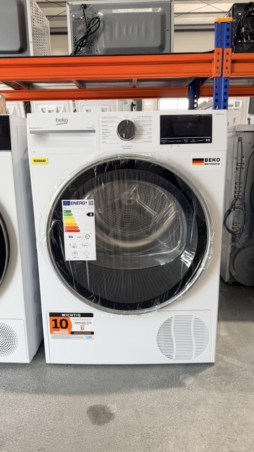 Beko 8 KG, B5T68219 – Uscător de rufe cu pompă de căldură Clasa B, SteamCure, ProSmart Inverter, import Germania 🇩🇪