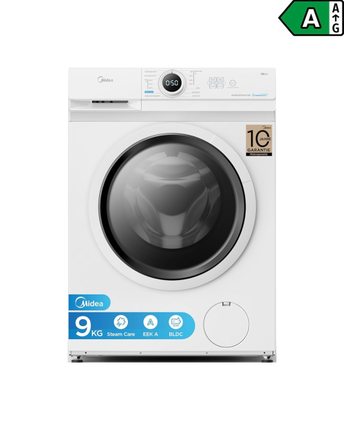 Midea 9 kg, MF10EW90B – Mașină de spălat rufe Clasa A, Inverter Quattro, Steam Care, import Germania 🇩🇪