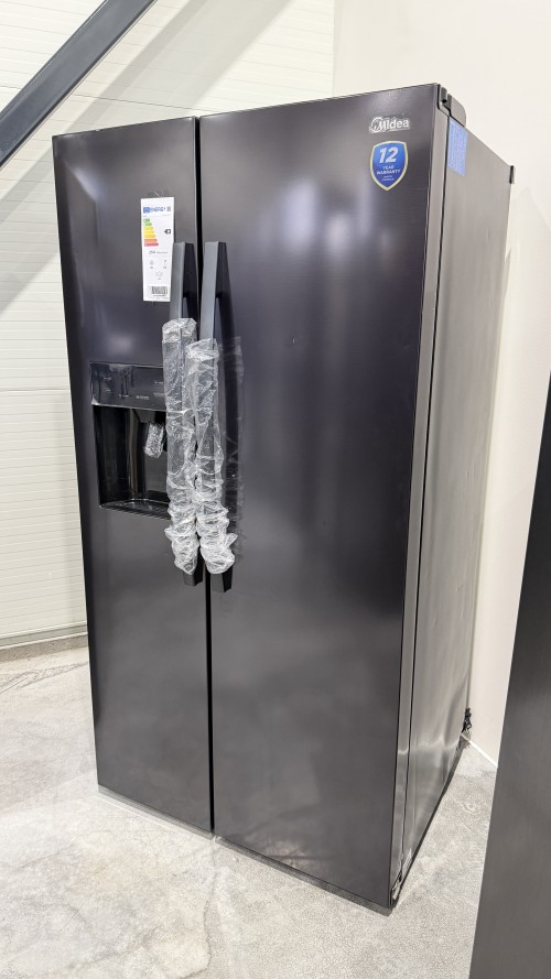 Midea 520L, KS-DDX 6.32 WT – Side by Side Clasa D, No Frost, dozator apă și gheață fără racord la rețea , import Germania 🇩🇪
