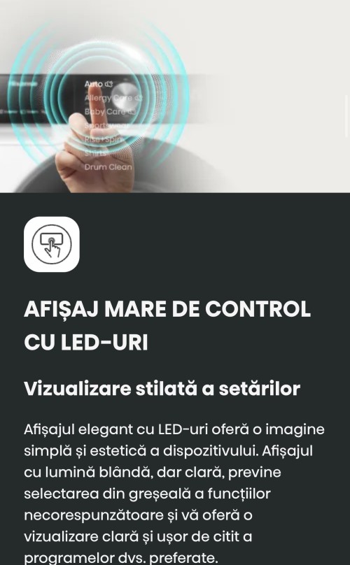 Hisense 8/5 kg, WD3S8043BW3 – Mașină de spălat rufe cu uscător Clasa A/D, Steam, Wi-Fi ConnectLife, import Germania 🇩🇪