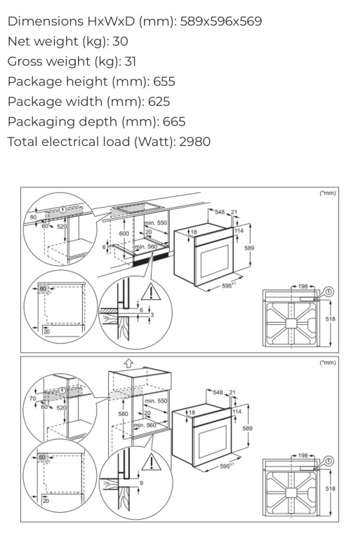 Electrolux 72 L, EOD5H40X (949499040) – Cuptor încorporabil Clasa A, SteamBake, catalitic