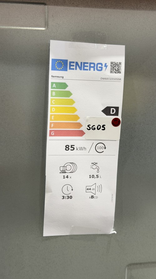 Samsung 14 seturi, DW60CG550SSR – Mașină de spălat vase încorporabilă Clasa D, Auto Open, import Germania 🇩🇪