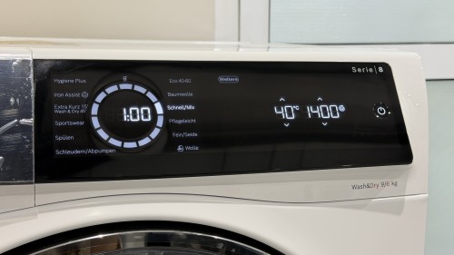 Bosch 9/6 kg WNC244070 – Serie 8 Mașină de spălat cu uscător, Clasa B/D, import Germania 🇩🇪