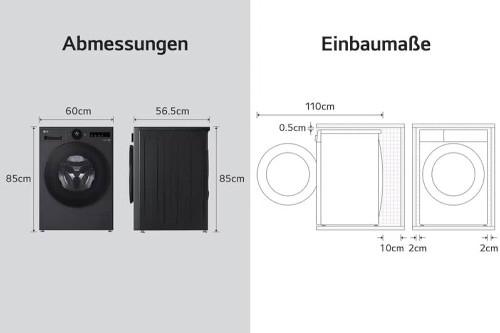LG 11 kg F4WX801YB – Mașină de spălat, Clasa A, import Germania 🇩🇪