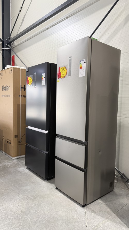 Haier 414 L, HTW7620ANMG – Combină frigorifică Total No Frost, Clasa A, Wi-Fi, import Germania 🇩🇪