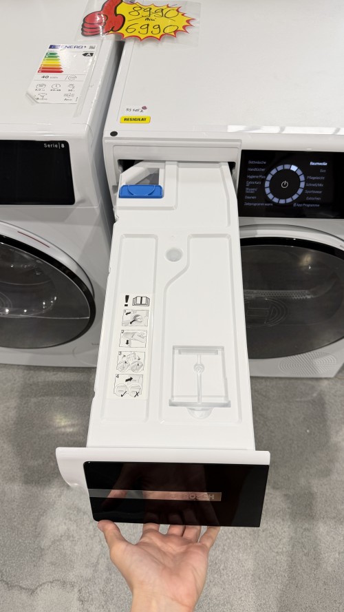 Set Bosch 9kg, Seria 8 – Set Premium 9 kg + 9 kg – WGB244010 & WQB245B40 – Mașină de spălat + Uscător cu pompă de căldură, Clasa A / C, Import Germania 🇩🇪