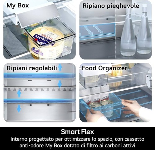 LG 375L, GBBS726AMB – Combină frigorifică Total No Frost, Clasa A, Wi-Fi ThinQ, import Germania 🇩🇪