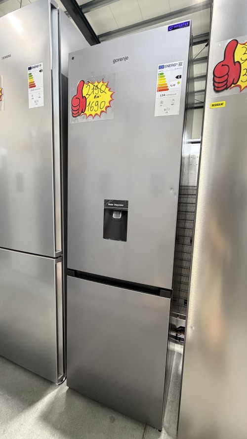 Gorenje 268 L, RK418CPS4WD – Combină frigorifică, Clasa C, dozator de apă, import Germania 🇩🇪