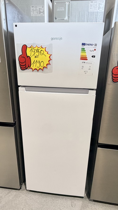 Gorenje 206 L RF4142PW4 – Frigider cu congelator sus, Clasa E, import Germania 🇩🇪