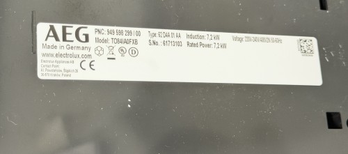 AEG 80 cm T084IA0FXB – Plită cu inducție încorporabilă, Made in Germany, Hob2Hood, import Germania 🇩🇪