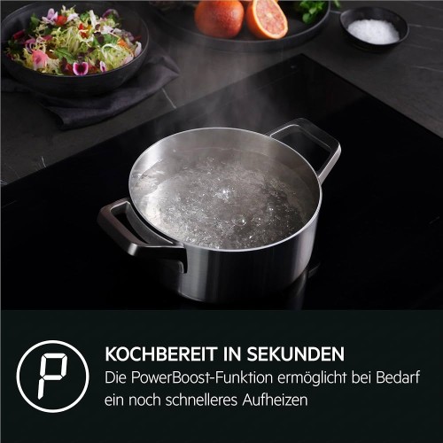 AEG 80 cm T084IA0FXB – Plită cu inducție încorporabilă, Made in Germany, Hob2Hood, import Germania 🇩🇪