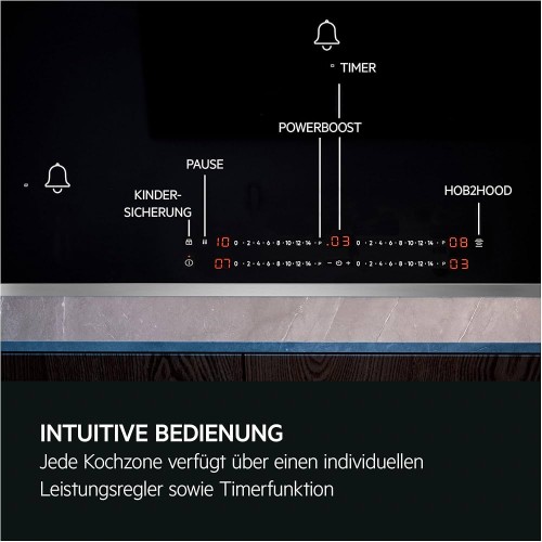 AEG 80 cm T084IA0FXB – Plită cu inducție încorporabilă, Made in Germany, Hob2Hood, import Germania 🇩🇪