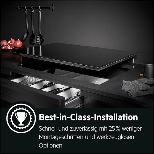 AEG 80 cm T084IA0FXB – Plită cu inducție încorporabilă, Made in Germany, Hob2Hood, import Germania 🇩🇪