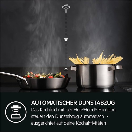 AEG 80 cm T084IA0FXB – Plită cu inducție încorporabilă, Made in Germany, Hob2Hood, import Germania 🇩🇪
