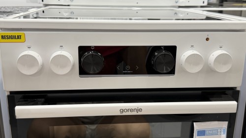 Gorenje 70 L GECS5C60WPA – Aragaz electric cu plită vitroceramică Clasa A, AirFry, AquaClean, GentleClose, import Germania 🇩🇪