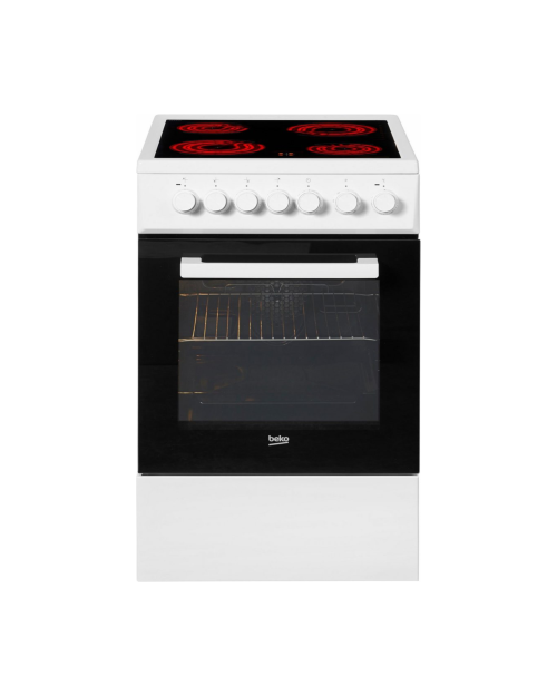 Beko 55 L FSM57100GW – Aragaz electric cu plită vitroceramică Clasa A, monofazic/trifazic, import Germania 🇩🇪