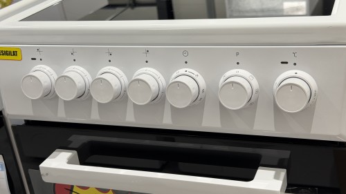 Beko 55 L FSM57100GW – Aragaz electric cu plită vitroceramică Clasa A, monofazic/trifazic, import Germania 🇩🇪
